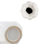 18 CM Modern Creative Handmade Ceramic Flower Vase Matte Finishing Design Vases Centerpiece Decorative Ornaments for Home Decor 1 Piece White - Image 4