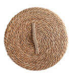 32 CM Multipurpose Handmade Woven Straw Storage Basket with Handles and Lid Organizer Baskets for Living Room Bedroom Nursery and Laundry 1 Piece - Image 4