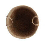 41 CM Multipurpose Handmade Woven Straw and Cotton Storage Basket with Handles Organizer Baskets for Living Room Bedroom Nursery and Laundry 1 Piece - Image 2