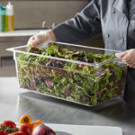 24 L Multipurpose Plastic Food Storage Container with Lid Stackable Restaurantware Food Pan Food Prep Pans for Home Commercial Kitchen and Restaurants