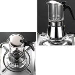 Non Slip Iron Electric Stove Burners Gas Stove Support Ring Burner Stove Stand Coffee Pot Holder Gas Oven Burner Grates Stove Rack for Gas Silver - Image 4