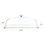 47 CM Plastic Food Cover with Knob Handle Clear Cake Dome Cover Display Covers for Food Freshness Pastries Pies Bread and Fruits 1 Piece - Image 3