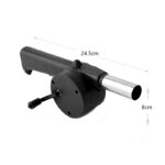 Portable Manual Hand Crank Fan Air Hand Blower Fast Fire Starter Fan Air Blower for Outdoor Picnic Camping Cooking Barbecue and Charcoal Black - Image 3