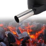 Portable Manual Hand Crank Fan Air Hand Blower Fast Fire Starter Fan Air Blower for Outdoor Picnic Camping Cooking Barbecue and Charcoal Black - Image 4