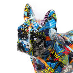 17 CM Resin Colorful French Bulldog Sculpture Figurines Graffiti Bulldog Figurine Display Art Statue Decorative Ornaments for Home Decor - Image 2