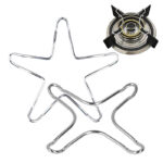 Set of 2 Stainless Steel Gas Reducer Support Gas Stove Holder Gas Ring Holders Gas Stove Grates Trivets Wok Support Ring Pot Stand for Kitchen Silver