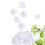 Set of 20 Multi Use Reusable Plastic Ice Cubes for Drinks Washable Non Melting Ice Cube Chilling Fast Cooler for Whiskey Wine Cocktails and Beverages