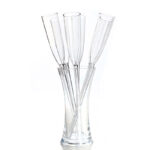 Set of 6 Acrylic Long Stemmed Flutes Unbreakable Goblets with Holder Reusable Floating Drinking Glasses Cup for Wine Champagne Whiskey and Cocktail - Image 4