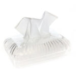 22 CM Acrylic Tissue Box Holder with Lid Tissue Dispenser Box Cover Napkin Organizer for Home Bedroom Living Room and Office 1 Piece Transparent - Image 2