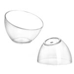 1.2 L Transparent Acrylic Angled Salad Bowl Multipurpose Serving Bowls Stackable Bowls Food Storage Containers for Fruits Vegetables and Snack 1 Piece - Image 4