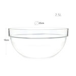 2.5 L Transparent Acrylic Salad Bowl Multipurpose Serving Bowls Stackable Mixing Bowls Food Storage Containers for Fruits Vegetables and Snack 1 Piece - Image 3