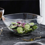 3 L Transparent Acrylic Salad Bowl Multipurpose Serving Bowls Stackable Mixing Bowls Food Storage Containers for Fruits Vegetables and Snack 1 Piece - Image 2