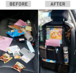 Waterproof Fabric Backseat Foldable Car Organizer Multiple Mesh Pocket Car Storage Mat Multifunctional Portable Behind The Seat Storage Organizer Bag - Image 2