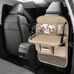 Waterproof Faux Leather Backseat Foldable Car Organizer Multiple Pocket Car Storage Mat Multifunctional Portable Behind The Seat Storage Organizer Bag