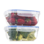 2.3 L Seal Rectangle Meal Prep Container with Airtight Leakproof Lid Plastic Stackable Storage Containers for Food Prep Refrigerator and Pantry 1 Piece