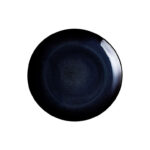 Set of 5 Round Porcelain Plate for Side Dishes Kitchen Dish Plates for for Desserts Cake and Entrees Microwave and Dishwasher Safe Navy - Image 4