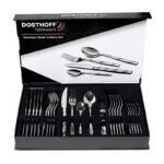 30 Pieces Silverware Cutlery Set Including 6 Dinner Forks 6 Dessert Forks 6 Knives 6 Dinner Spoons and 6 Dessert Spoons Dishwasher Safe Silver