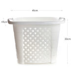 34 L Laundry Hamper Basket with Handles Large Baskets for Carrying and Storage Clothes Multipurpose Organizer Basket for Bathroom Laundry Room White - Image 3