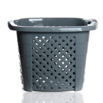 34 L Laundry Hamper Basket with Handles Large Baskets for Carrying and Storage Clothes Multipurpose Organizer Basket for Bathroom Laundry Room Gray - Image 4