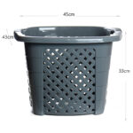 34 L Laundry Hamper Basket with Handles Large Baskets for Carrying and Storage Clothes Multipurpose Organizer Basket for Bathroom Laundry Room Gray - Image 3