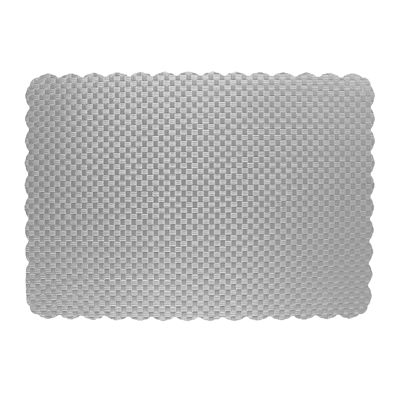 43 CM Heat Resistant Washable PVC Rectangle Placemats Non Slip Wipeable Placemat Vinyl Woven Table Mat for Dining Table Hotel and Party 1 Piece Silver (51) 43 CM Heat Resistant Washable PVC Rectangle Placemats Non Slip Wipeable Placemat Vinyl Woven Table Mat for Dining Table Hotel and Party 1 Piece Silver - Image 1