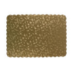 43 CM Heat Resistant Washable PVC Rectangle Placemats Non Slip Wipeable Placemat Vinyl Woven Table Mats for Dining Table Hotel and Party 1 Piece Gold