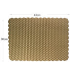 43 CM Heat Resistant Washable PVC Rectangle Placemats Non Slip Wipeable Placemat Vinyl Woven Table Mat for Dining Table Hotel and Party 1 Piece Bronze - Image 3