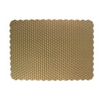 43 CM Heat Resistant Washable PVC Rectangle Placemats Non Slip Wipeable Placemat Vinyl Woven Table Mat for Dining Table Hotel and Party 1 Piece Bronze