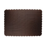 43 CM Heat Resistant Washable PVC Rectangle Placemats Non Slip Wipeable Placemat Vinyl Woven Table Mats for Dining Table Hotel and Party 1 Piece Brown