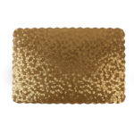 43 CM Heat Resistant Washable PVC Rectangle Placemats Non Slip Wipeable Placemat Vinyl Woven Table Mats for Dining Table Hotel and Party 1 Piece Gold