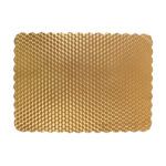 43 CM Heat Resistant Washable PVC Rectangle Placemats Non Slip Wipeable Placemat Vinyl Woven Table Mats for Dining Table Hotel and Party 1 Piece Gold