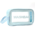 28 CM Cosmetic and Toiletry Organizer Wash Bag with Zipper and Handle Portable Waterproof Storage Bag for Travel Camping Business Trips and Beach Turquoise