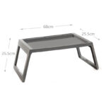 Folding Plastic Lap Desk Trays Portable Laptop Desk Stand Foldable Bed Tray Table for Laptops Ipad Study and Breakfast 1 Piece Gray - Image 3