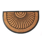 75 CM Semi Circle Door Mat with Rubber Backing and Sunburst Pattern Design Dirt Trapping Outdoor Mats Water Absorbent Non Slip Front Back Door Mats - Image 2