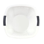 34 L Laundry Hamper Basket with Handles Large Baskets for Carrying and Storage Clothes Multipurpose Organizer Basket for Bathroom Laundry Room White - Image 4