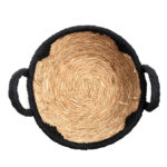 29 CM Multipurpose Handmade Woven Straw and Cotton Storage Basket with Handles Organizer Baskets for Living Room Bedroom Nursery and Laundry 1 Piece - Image 4