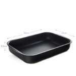 35 CM DOSTHOFF Non Stick Ceramic Coating Baking Pan Rectangle Oven Tray Kitchen Bakeware 1 Piece Black - Image 3