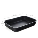 41 CM DOSTHOFF Non Stick Ceramic Coating Baking Pan Rectangle Oven Tray Kitchen Bakeware 1 Piece Black - Image 3
