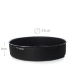 32 CM DOSTHOFF Non Stick Ceramic Coating Baking Pan Round Oven Tray Kitchen Bakeware 1 Piece Black - Image 3