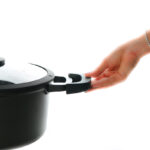 26 CM DOSTHOFF Non Stick Ceramic Coating Induction Deep Casserole Pan with Glass Lid and Covered Silicone Handles 1 Piece Black - Image 2