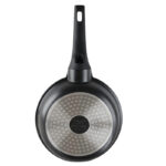 25 CM DOSTHOFF Non Stick Ceramic Coating Induction Round Frying Pan with Handle Kitchen Cookware 1 Piece Black - Image 2