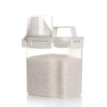 1.5 L Plastic Storage Container with Airtight Dispenser Lid and Measuring Cup Kitchen and Pantry Organization for Cereal Lentil and Rice 1 Piece - Image 4