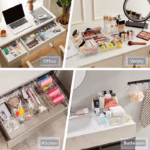 10 CM Plastic Cosmetic Storage Box Stackable Organizers Drawer Multipurpose Storage Bins Drawers Organizer for Bathroom Kitchen and Closet 1 Piece - Image 2