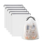 10 Pieces Waterproof Shoe Bag Cover with Drawstring Dust Proof Storage Bag Cover for Travel Multipurpose Pouch for Shoes Clothes and Toys