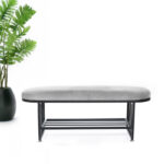 120 CM Luxurious Velvet Shoe Rack Storage Bench with Steel Frame Entrance Benches Shoe Organizer Bench for Living Room Bedroom and Entryway