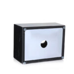18 CM Handmade Marble Stone Tissue Box Cover Rectangle Tissue Box Holder Napkin Dispenser for Home Living Room Office and Countertop 1 Piece Black - Image 2