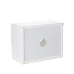 18 CM Handmade Marble Stone Tissue Box Cover Rectangle Tissue Box Holder Napkin Dispenser for Home Living Room Office and Countertop 1 Piece White - Image 2