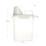 2.5 L Plastic Storage Container with Airtight Dispenser Lid and Measuring Cup Kitchen and Pantry Organization for Cereal Lentil and Rice 1 Piece - Image 3