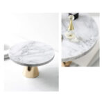 20 CM Marble Cake Stand with Metal Base Dessert Plate Jewelry Display Tray Multipurpose Storage Trays for Cupcakes Fruits Cosmetics and Skin Care - Image 4