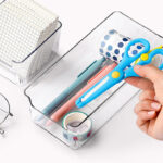 20 CM Plastic Cosmetic Storage Box Stackable Organizers Drawer Multipurpose Storage Bins Drawers Organizer for Bathroom Kitchen and Closet 1 Piece - Image 4